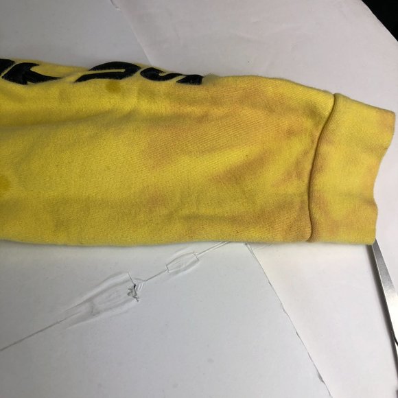 Kith Sponge Bob Squarepants Kids 7 Yellow & Black Embroidered Long Sleeve Hoodie - Picture 2 of 13